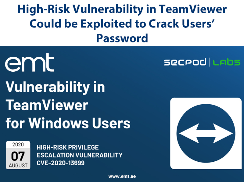 You are currently viewing High-Risk Vulnerability in TeamViewer Could be Exploited to Crack Users’ Password
