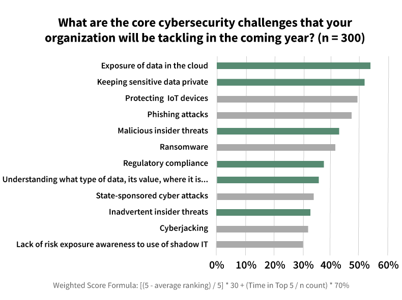 Titus cybersecurity survey results chart