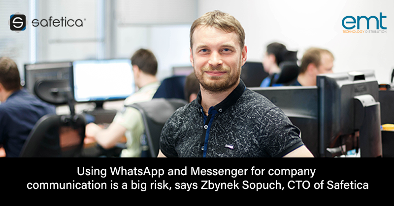 You are currently viewing Using WhatsApp and Messenger for company communication is a big risk, says Zbynek Sopuch, CTO of Safetica